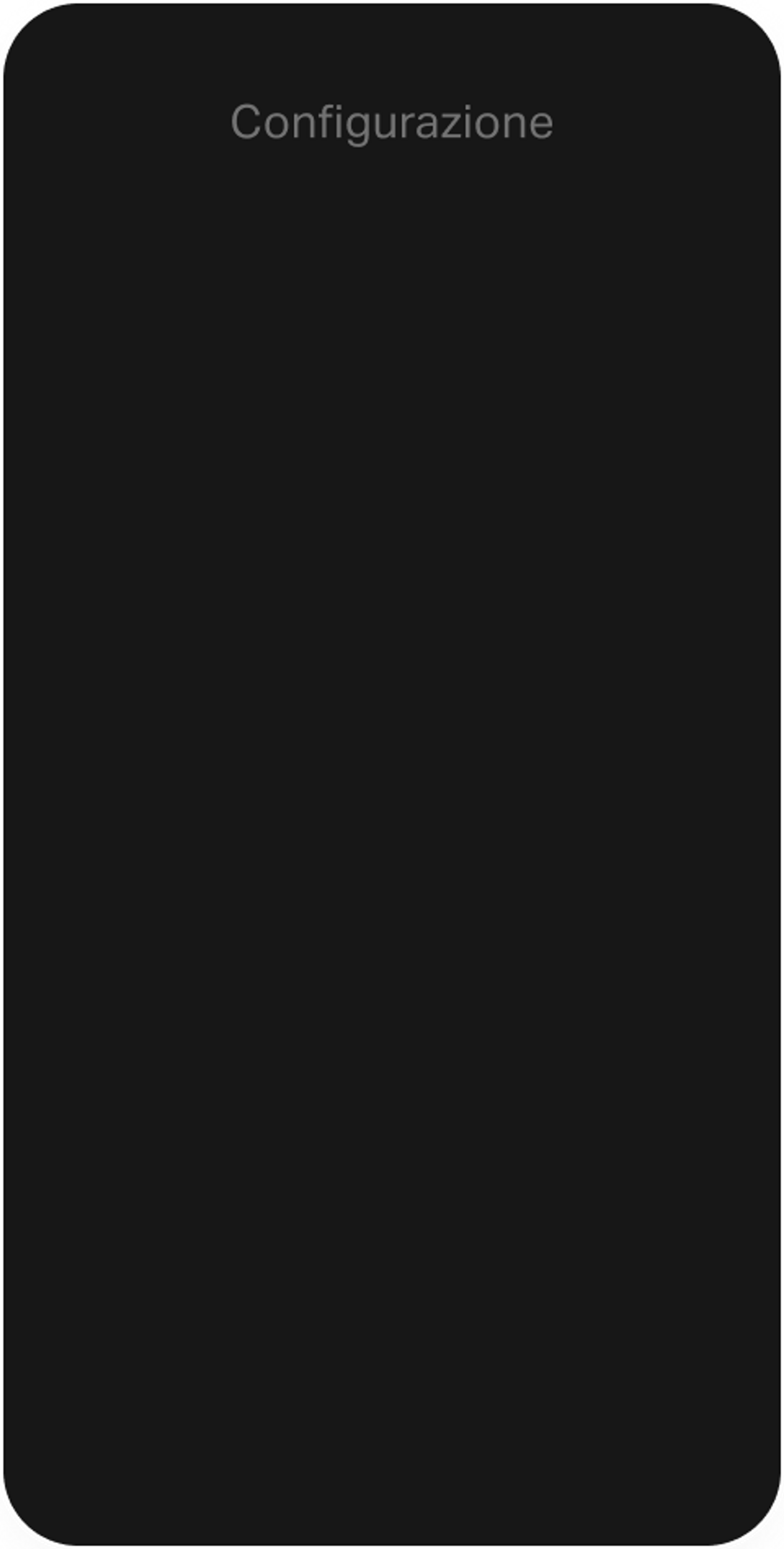 Rendering di un telefono con la schermata di configurazione