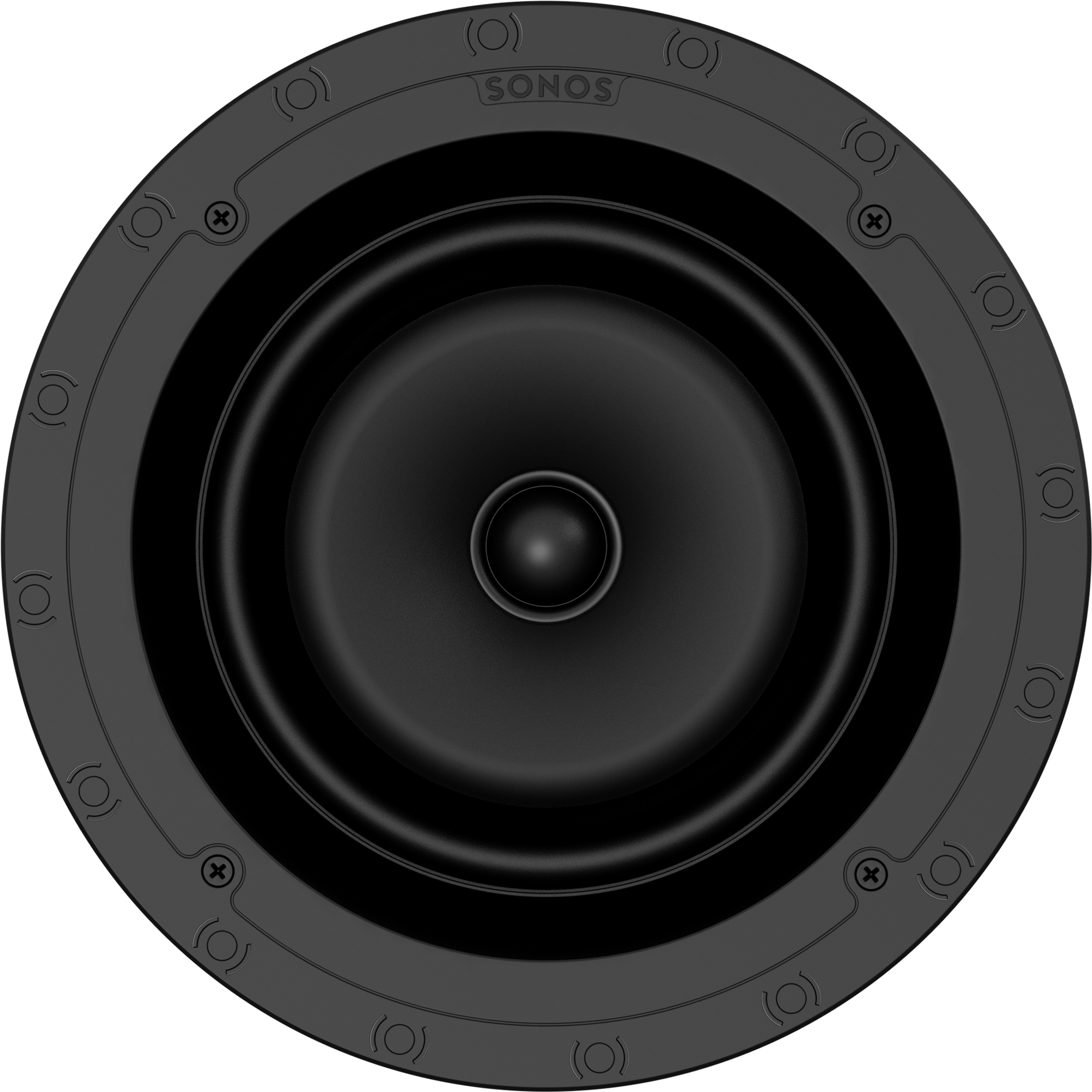 8-inch in-ceiling speaker front without grille