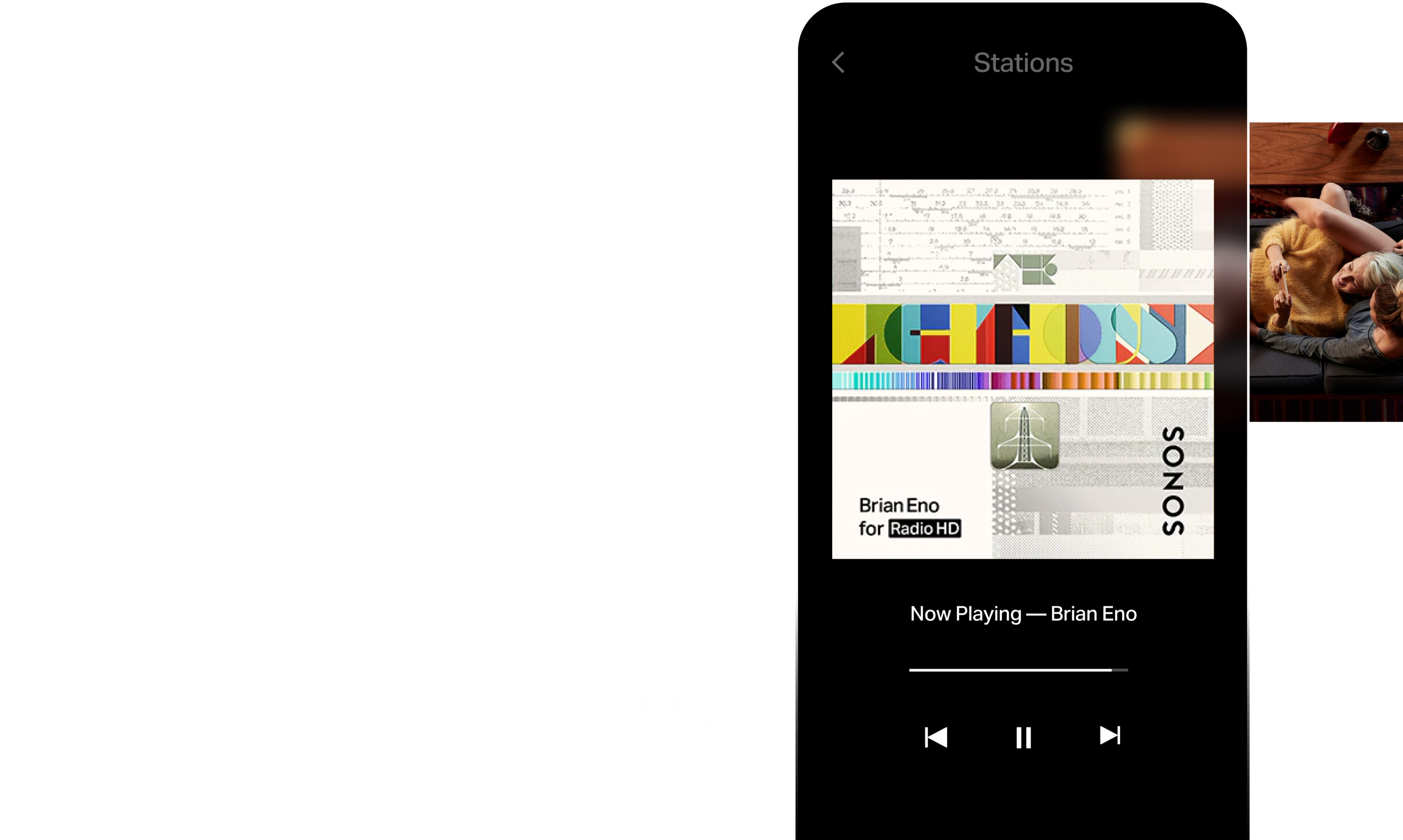 Brian Eno radio station phone collage